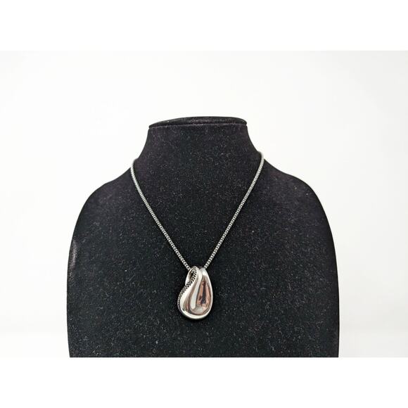Michael Dawkins Starry Night Sterling Silver Teardrop Pendant Enhancer Necklace - Picture 2 of 10